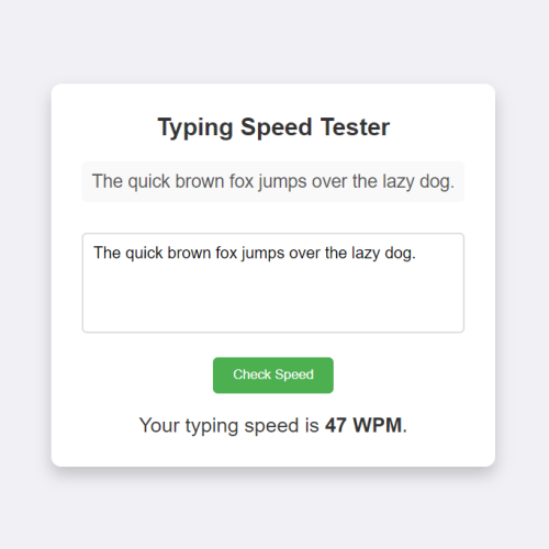 Typing Speed Tester