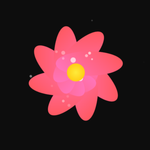 Particles Emitting Flower