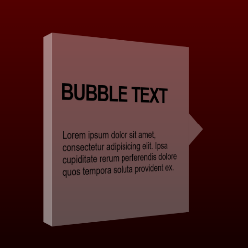 3D Text Bubble
