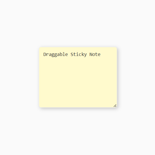 Draggable Sticky Note