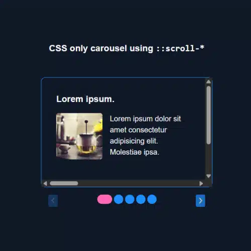 Carousel Using Scroll