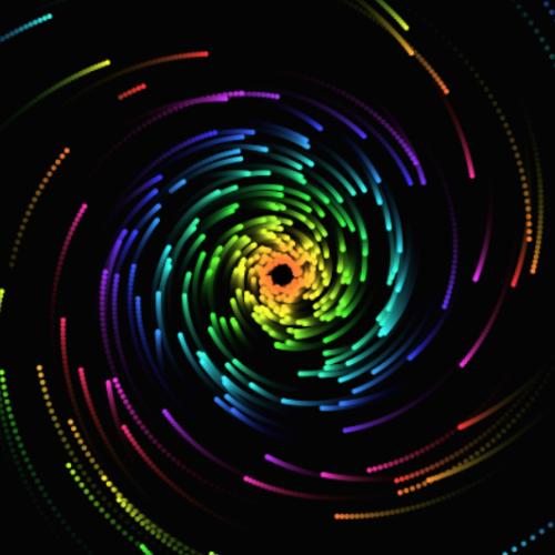 Black Hole Particle Swirl